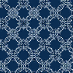 Exquisite Midnight Floral Mosaic Pattern