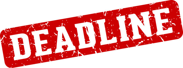 deadline rectangular sign. deadline stamp