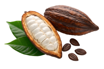 Organic Cacao Beans Freshly Harvested Cacao Pods and Seeds