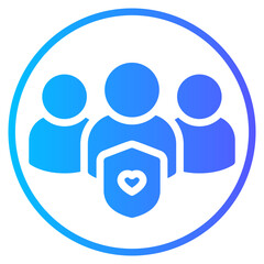 social security gradient icon