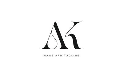 KA, AK Abstract Letters Logo Monogram