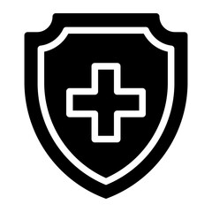Fototapeta premium health insurance glyph icon
