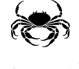 black and white crab vector