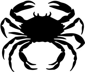 crab on white background