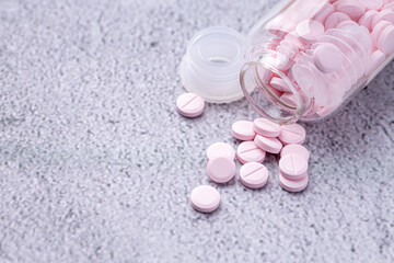 Variety of medicines and drugs.Medicine and healthcare concept.Variety of medicines and...
