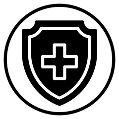 Obraz premium health insurance glyph icon