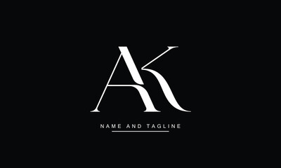 KA, AK Abstract Letters Logo Monogram