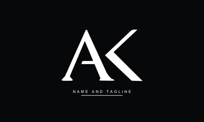 KA, AK Abstract Letters Logo Monogram
