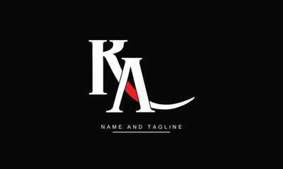 KA, AK Abstract Letters Logo Monogram