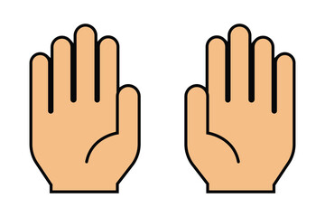 Obraz premium Hand icon set. hand vector icon, palm,click. Raised fist line art vector illustration, clenched fist hand sign,fist up hand symbol clip art image,Hand fist black silhouette vector perfect for powerful