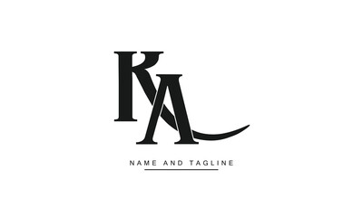 KA, AK Abstract Letters Logo Monogram
