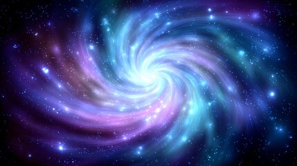 Fototapeta premium A swirling galaxy with vibrant colors.