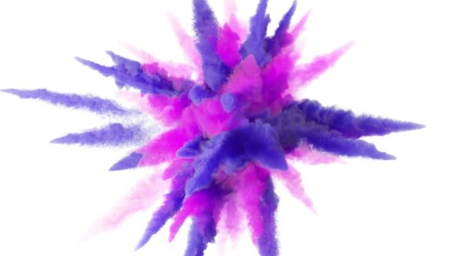 Colorful smoke explosion - 60fps