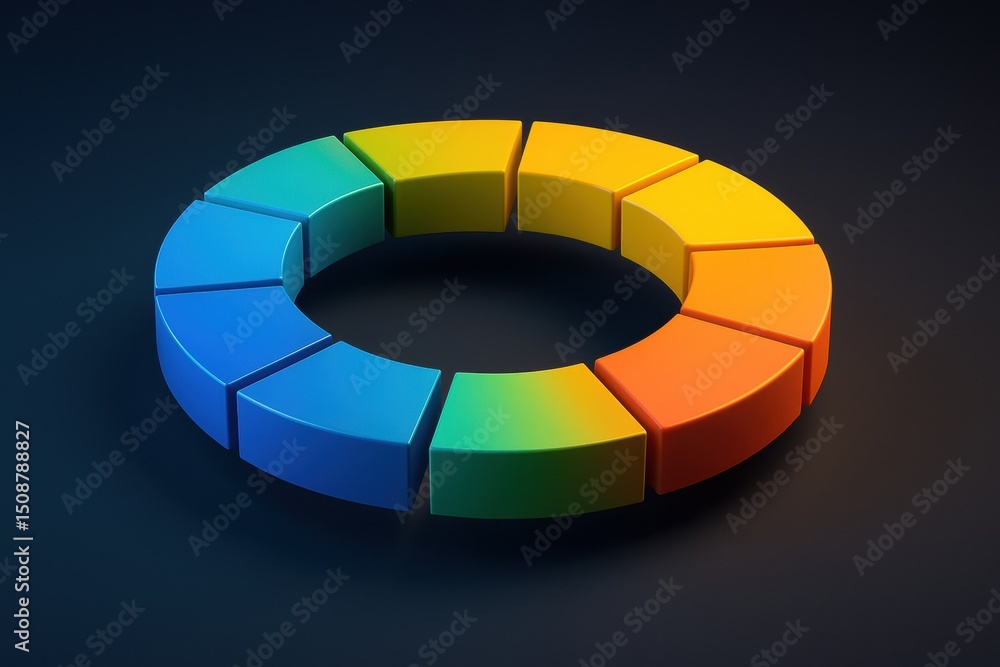 Aufkleber a vibrant circular data display represents effective strategy and decision-making that drives busine