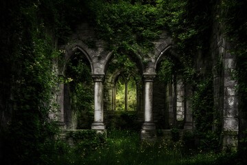 Overgrown ruins nature reclaims architecture