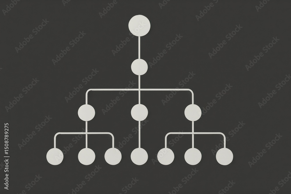 Poster a strategic data structure represents organized decision-making and business growth through a symmet