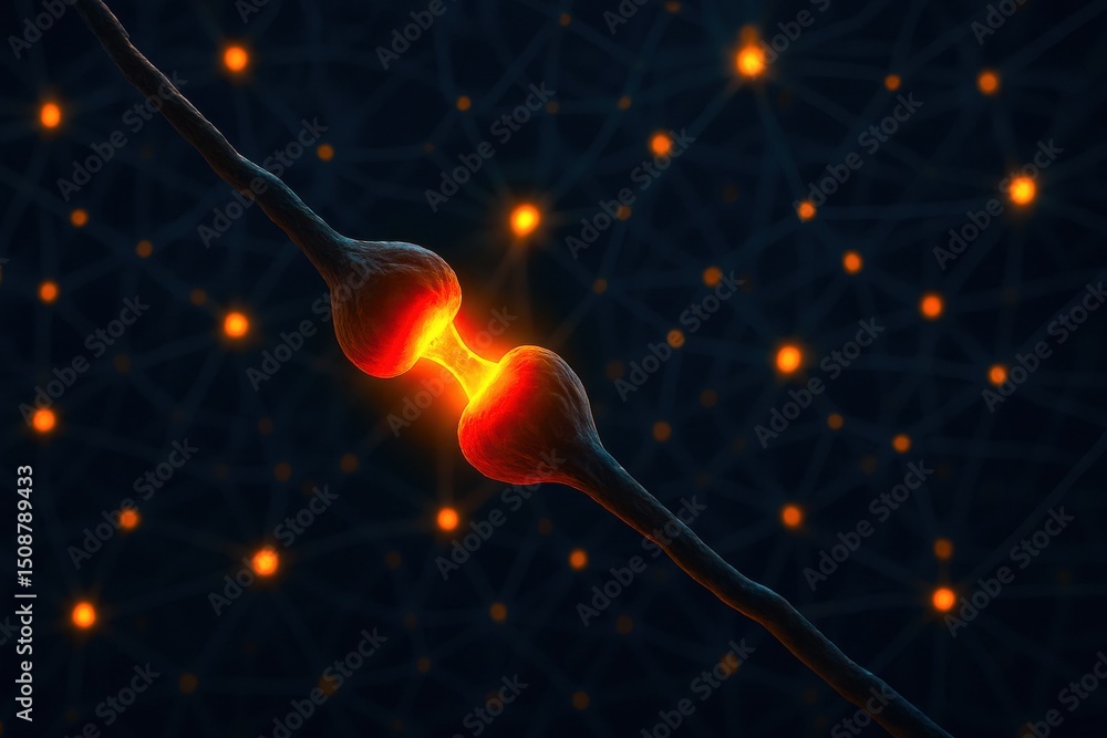Poster this glowing neural connection symbolizes innovation and strategic decision-making within business n