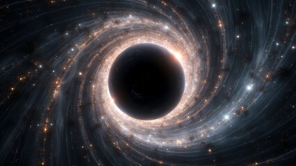 Cosmic black hole vortex image