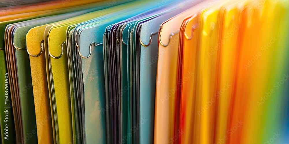 Poster detailed expense report featuring categorized sections and vibrant colors, presented as a profession