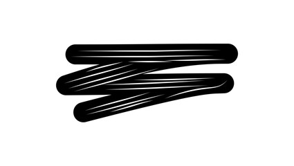 grunge brush , black isolated silhouette