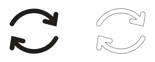 Rotation icon vector, Process, repetition icon