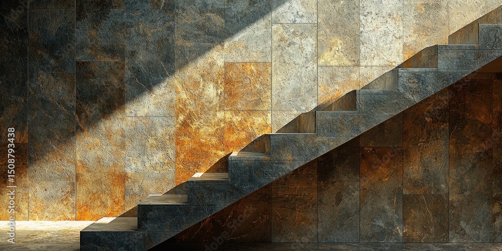 Poster an abstract visual presents textured designs that emphasize the interplay of light and shadow on int