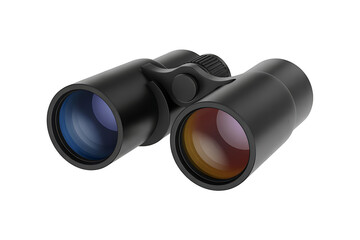 Black binoculars isolated on transparent background. Png
