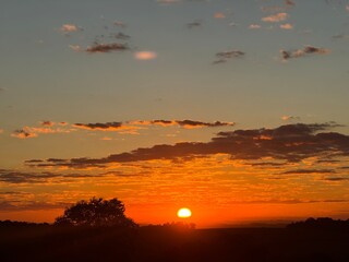 lindo pôr do sol 