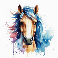 symbol of the new year 2026, graceful animal, beautiful horse, illustration. artificial intelligence generator, AI, neural network image. background for the design