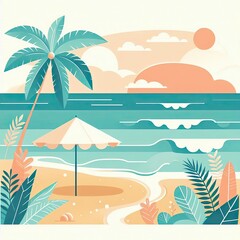 Obraz premium Summer Vacation by the Sea