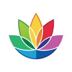 Rainbow Lotus Flower