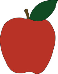 A Vibrant Red Apple with a Lush Green Leaf, a Classic Symbol of Health and Knowledge