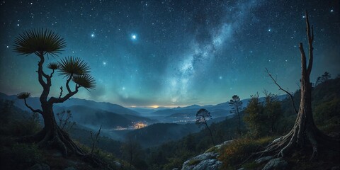 night in the mountains