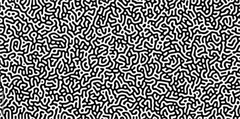 Poster abstract truing organic wallpaper turing reaction diffusion monochrome seamless pattern with chaotic