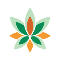 Stylized Lotus Flower Design for Invitations and Decorative Purposes