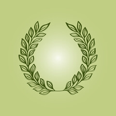 Laurel wreath trendy artwork ravishing abstract vector illustration colorful applicable design