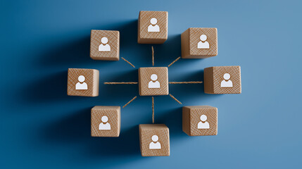 Business Hierarchy Structure With Leadership Roles and Organizational Management, Team Coordination, Role Clarity and Corporate Governance, Cubes
