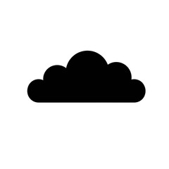 Cloud silhouette isolated on transparent background, png image 