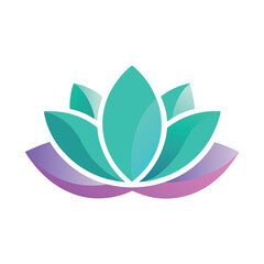 Colorful Lotus Flower Logo for Wellness and Spirituality