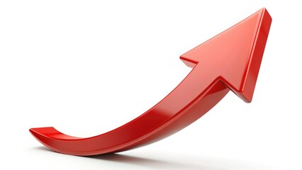 Red Up Arrow PNG, Curved Arrow Image, Upward Arrow Graphic, Red Arrow Clipart,  Curved Arrow PNG Download,  Directional Arrow,  Ascending Arrow, Growth Arrow, Success Arrow