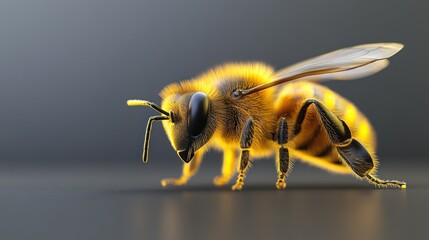 Honeybee Close-Up: A Golden Jewel of Nature