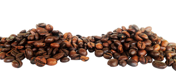 coffee beans isolated on transparent background