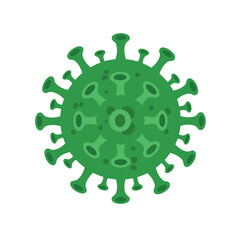 green coronavirus icon isolated on transparent background,png image 