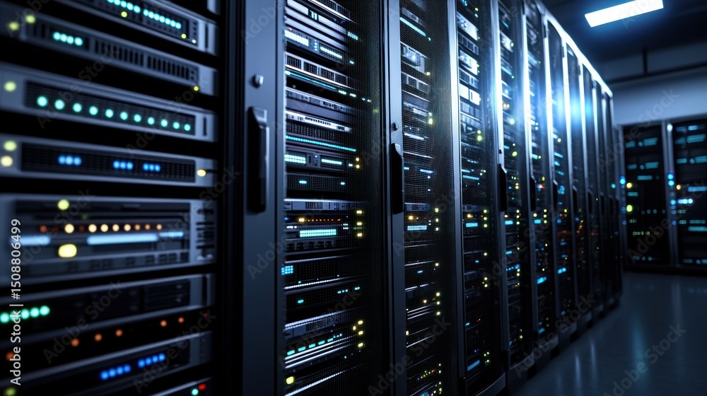 Poster server room data center network technology infrastructure
