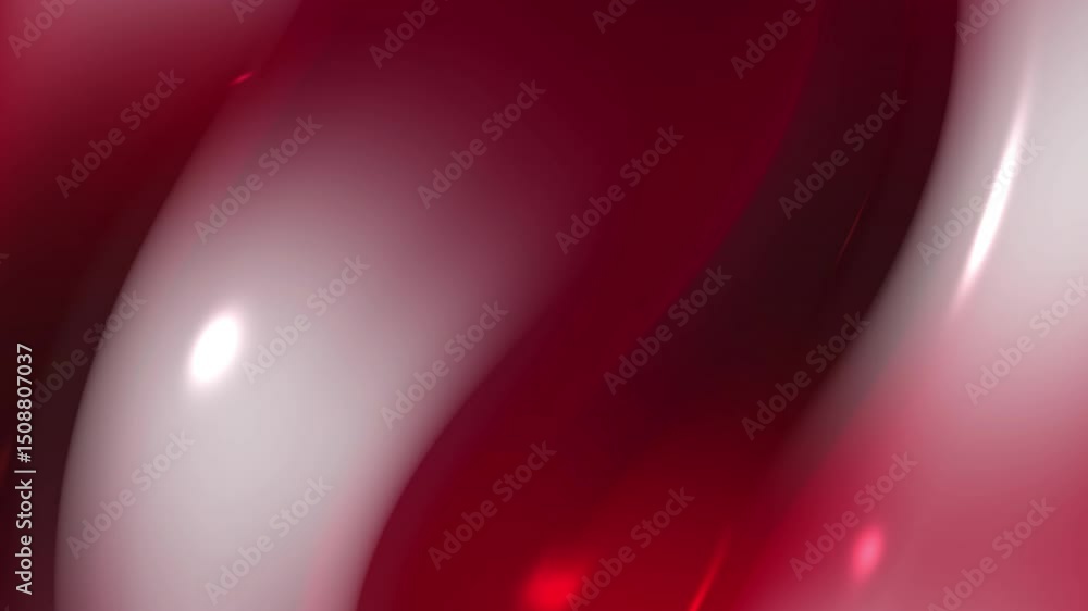 Aufkleber abstract animation with swirling red and white forms. smooth, glossy textures create a luxurious fee