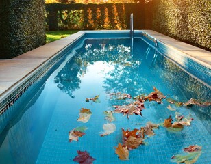 pool cleaning from leaves generative ai