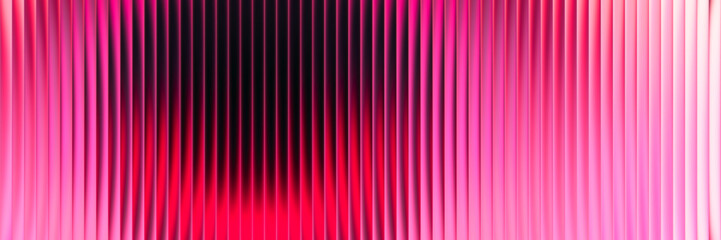 Futuristic vibrant circular pink gradient with ribbed fractal glass effect and hypnotic central depth. Dynamic abstract background radiating energy of beauty perfect for creative digital design. Vecto