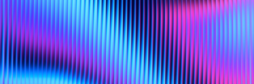 Vibrant gradient pattern with vertical glowing neon lines blending smooth and radiant colors. Minimalistic and futuristic abstract background perfect for creative digital designs. Vector illustration