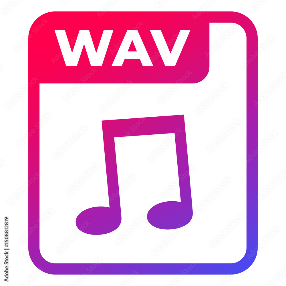 Poster wav audio file icon for web
