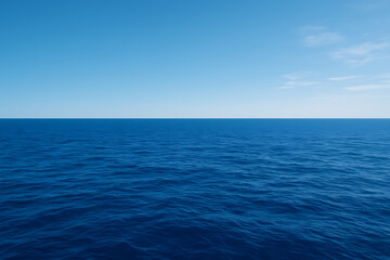 Obraz premium 限りなく広がる静寂な青い海が象徴するブルーオーシャン